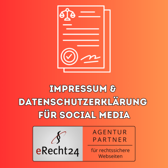 Impressum & Datenschutzerklärung für Social Media